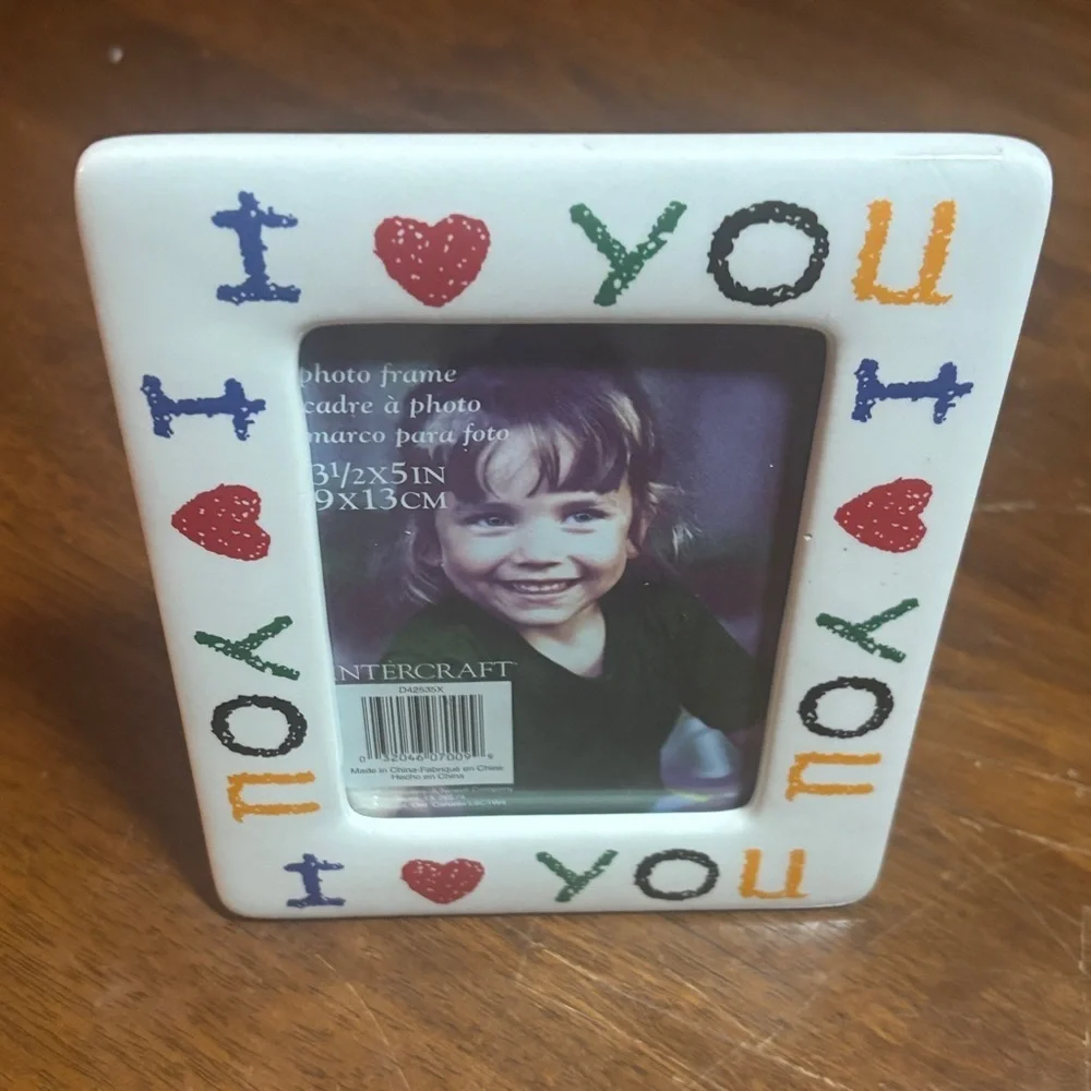 Vintage I Love You Picture Frame Home Decor Colorful Mother's Day Gift 3x5